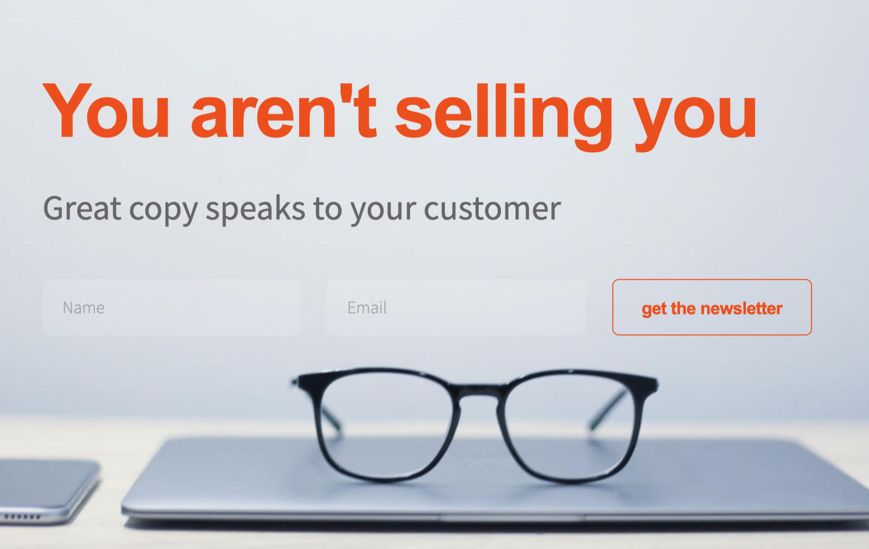 You aren't selling you